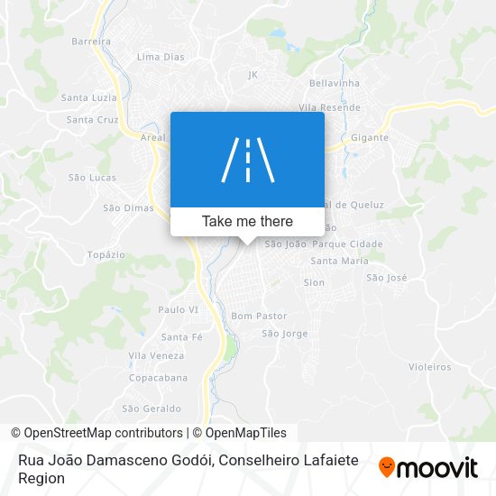 Rua João Damasceno Godói map