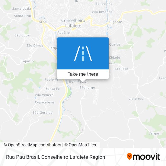 Rua Pau Brasil map