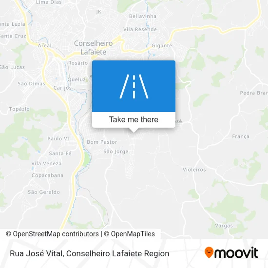 Rua José Vital map