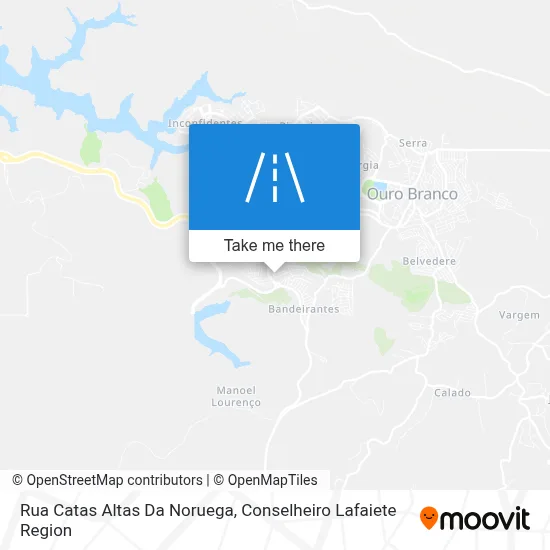 Rua Catas Altas Da Noruega map