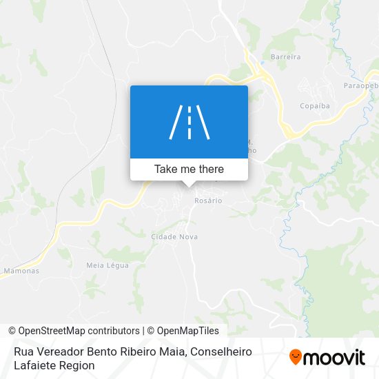 Rua Vereador Bento Ribeiro Maia map