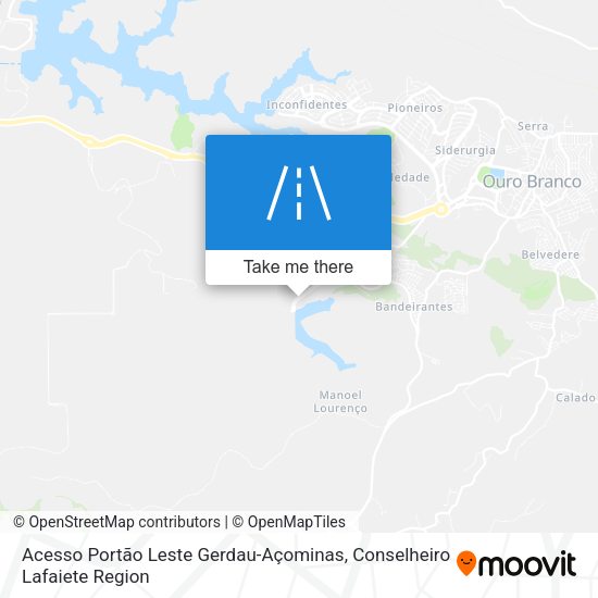 Acesso Portão Leste Gerdau-Açominas map