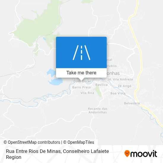 Rua Entre Rios De Minas map