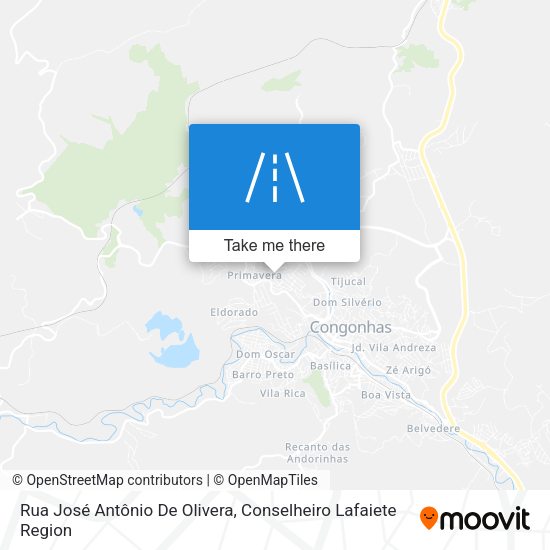 Rua José Antônio De Olivera map