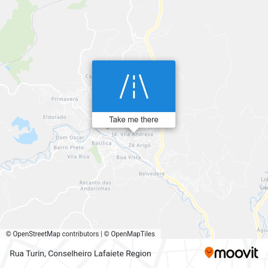 Rua Turin map