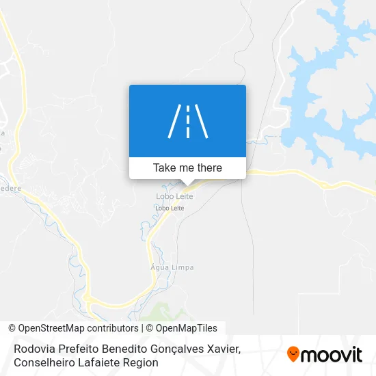 Rodovia Prefeito Benedito Gonçalves Xavier map