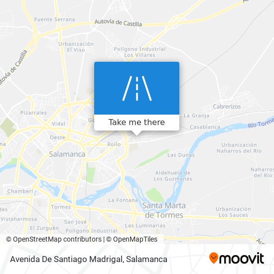 mapa Avenida De Santiago Madrigal