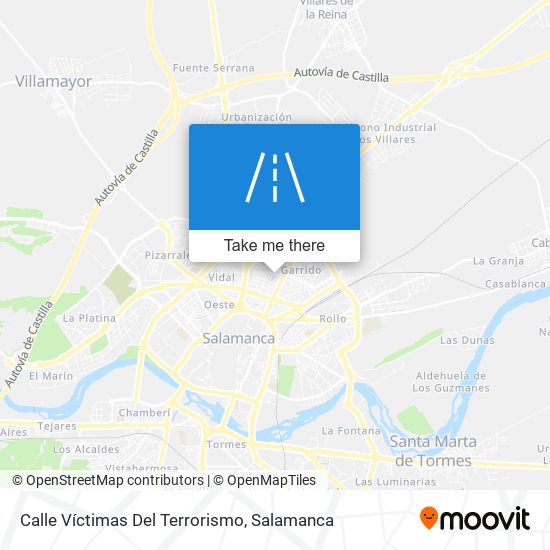 mapa Calle Víctimas Del Terrorismo