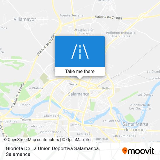 Glorieta De La Unión Deportiva Salamanca map