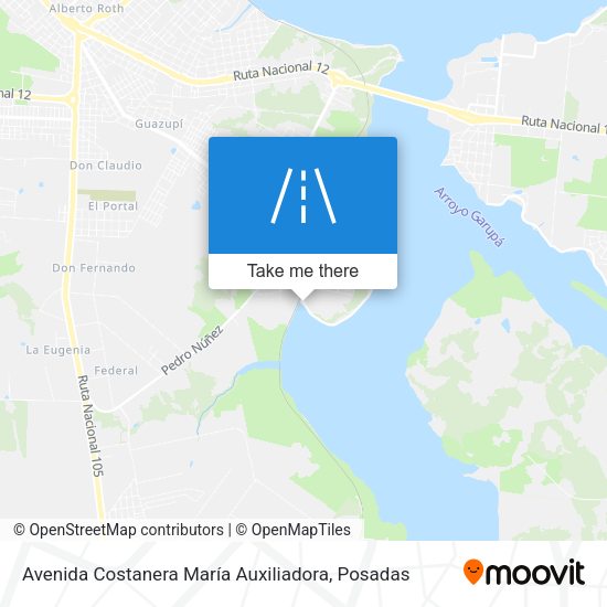 Mapa de Avenida Costanera María Auxiliadora