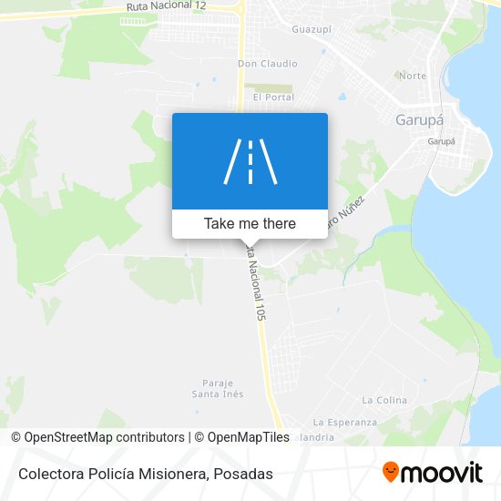 Colectora Policía Misionera map