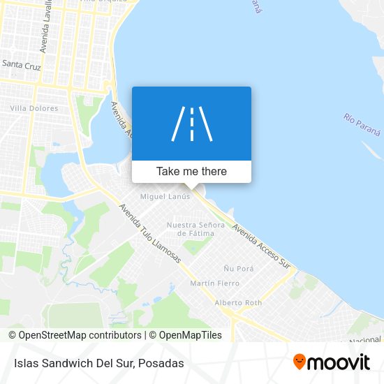 Mapa de Islas Sandwich Del Sur
