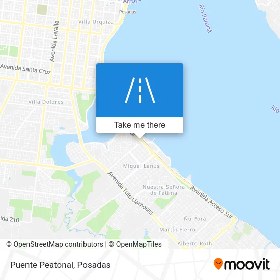 Mapa de Puente Peatonal