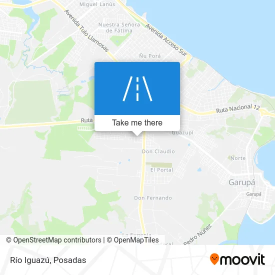 Río Iguazú map