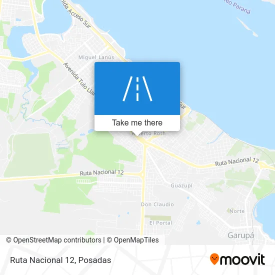 Ruta Nacional 12 map