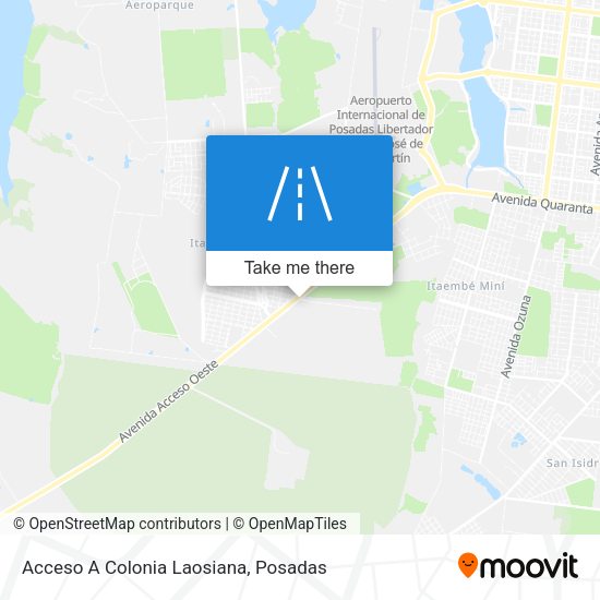 Mapa de Acceso A Colonia Laosiana