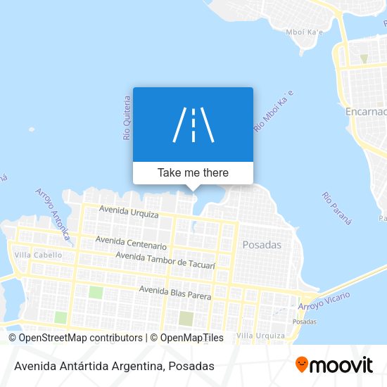 Avenida Antártida Argentina map