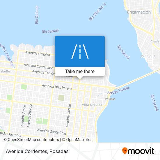 Mapa de Avenida Corrientes