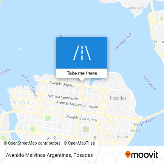 Mapa de Avenida Malvinas Argentinas