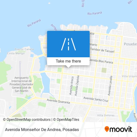 Mapa de Avenida Monseñor De Andrea