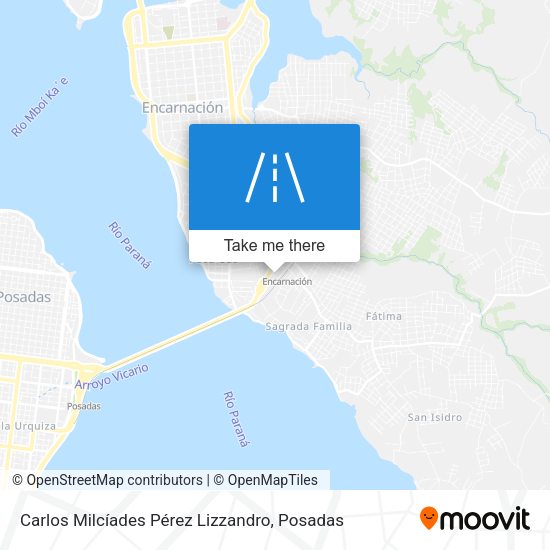 Carlos Milcíades Pérez Lizzandro map