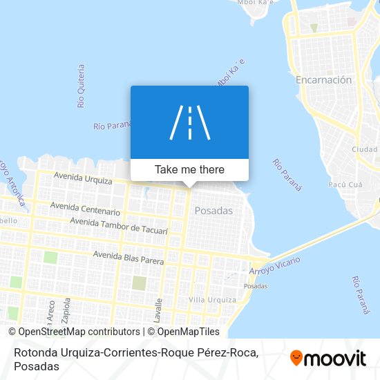 Rotonda Urquiza-Corrientes-Roque Pérez-Roca map