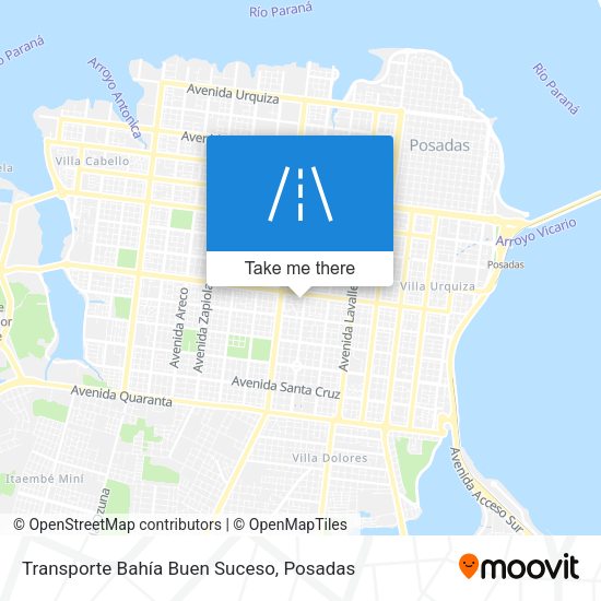 Transporte Bahía Buen Suceso map