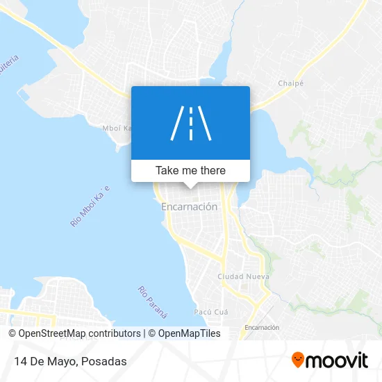 14 De Mayo map