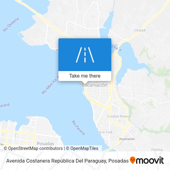 Avenida Costanera República Del Paraguay map
