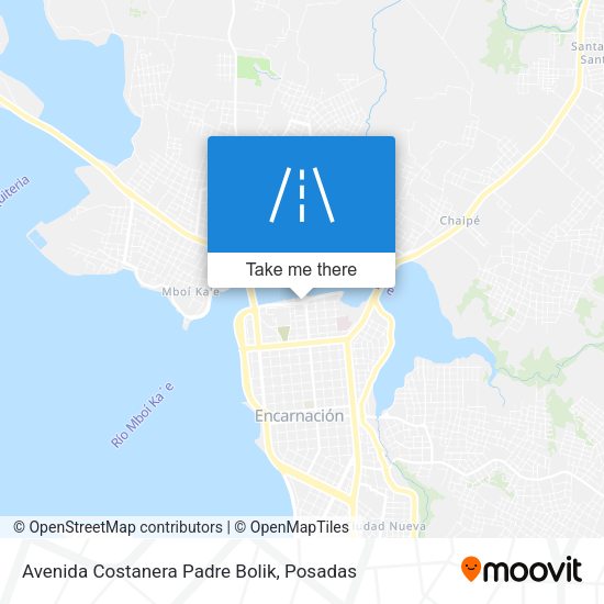Avenida Costanera Padre Bolik map