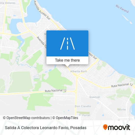Mapa de Salida A Colectora Leonardo Favio