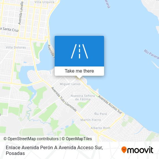 Mapa de Enlace Avenida Perón A Avenida Acceso Sur