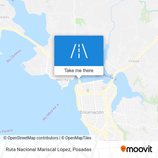 Mapa de Ruta Nacional Mariscal López