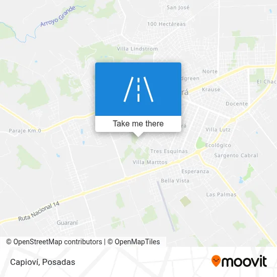 Capioví map