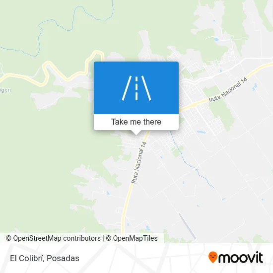 El Colibrí map