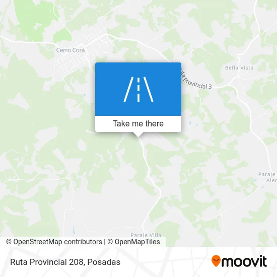 Ruta Provincial 208 map