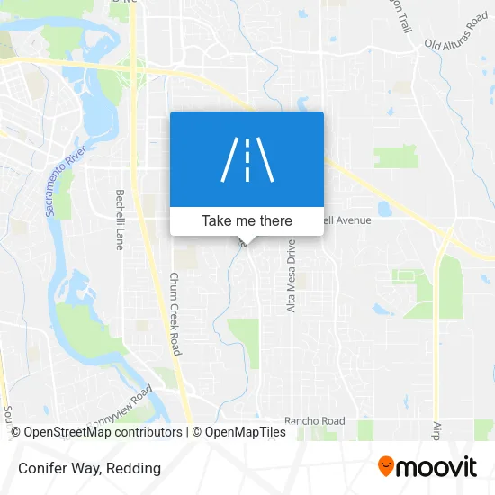 Conifer Way map