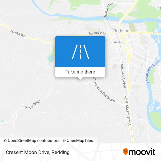 Cresent Moon Drive map