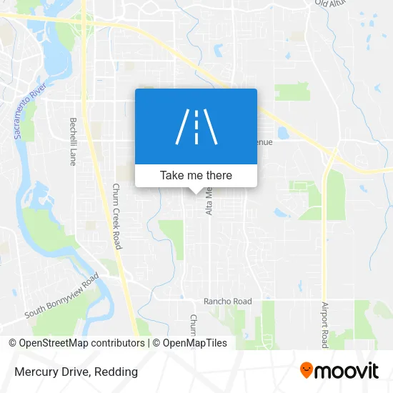 Mercury Drive map