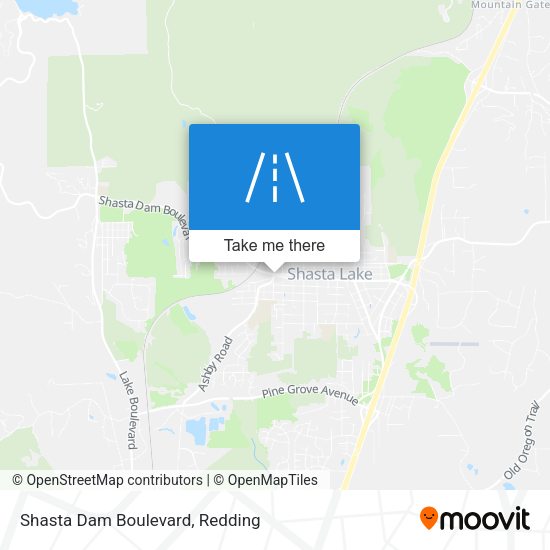 Mapa de Shasta Dam Boulevard