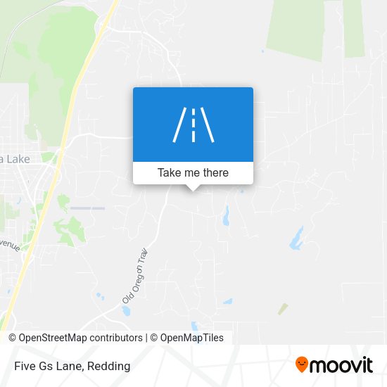 Mapa de Five Gs Lane