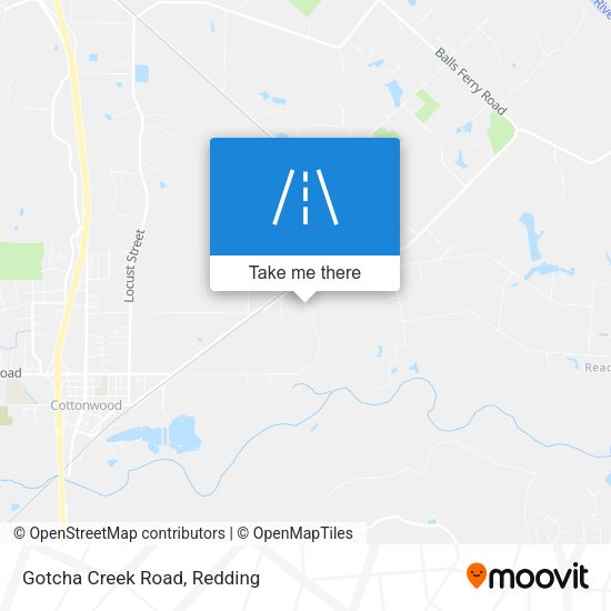 Gotcha Creek Road map