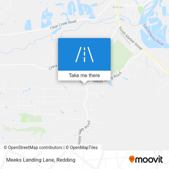 Meeks Landing Lane map