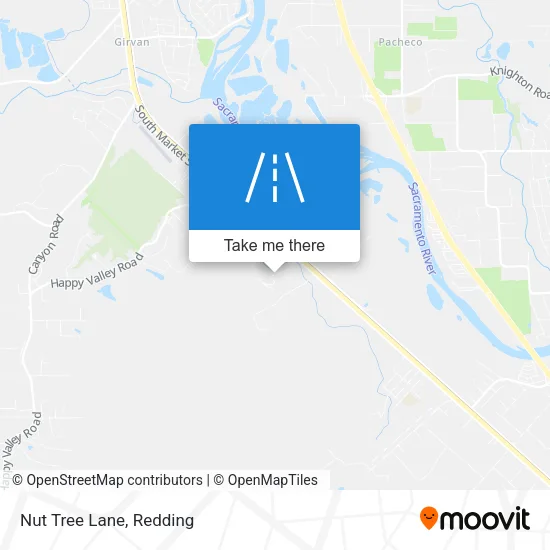 Nut Tree Lane map