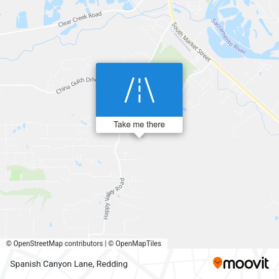 Spanish Canyon Lane map