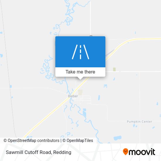 Sawmill Cutoff Road map