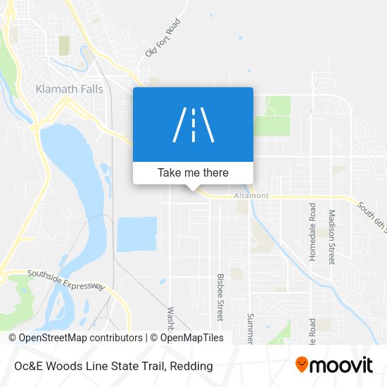 Oc&E Woods Line State Trail map