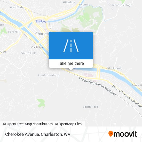 Cherokee Avenue map