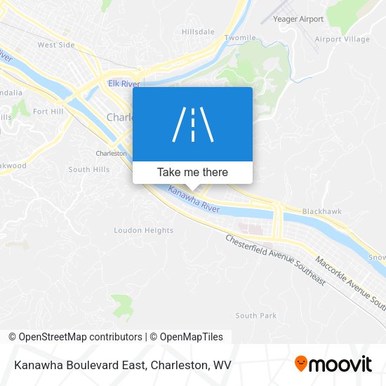 Kanawha Boulevard East map