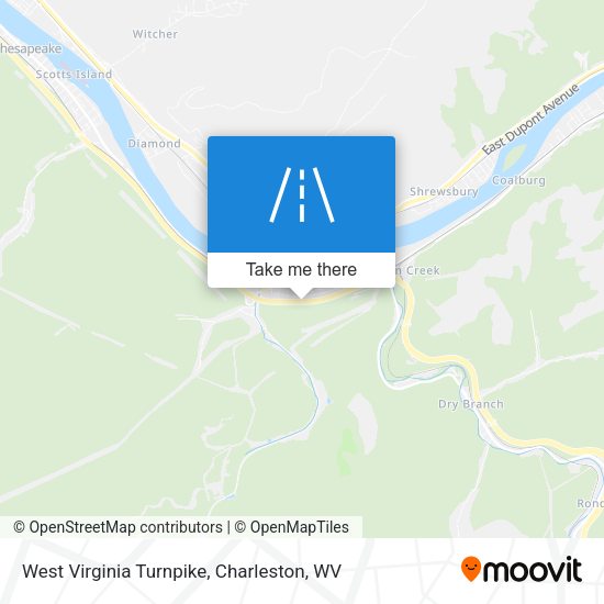 West Virginia Turnpike map